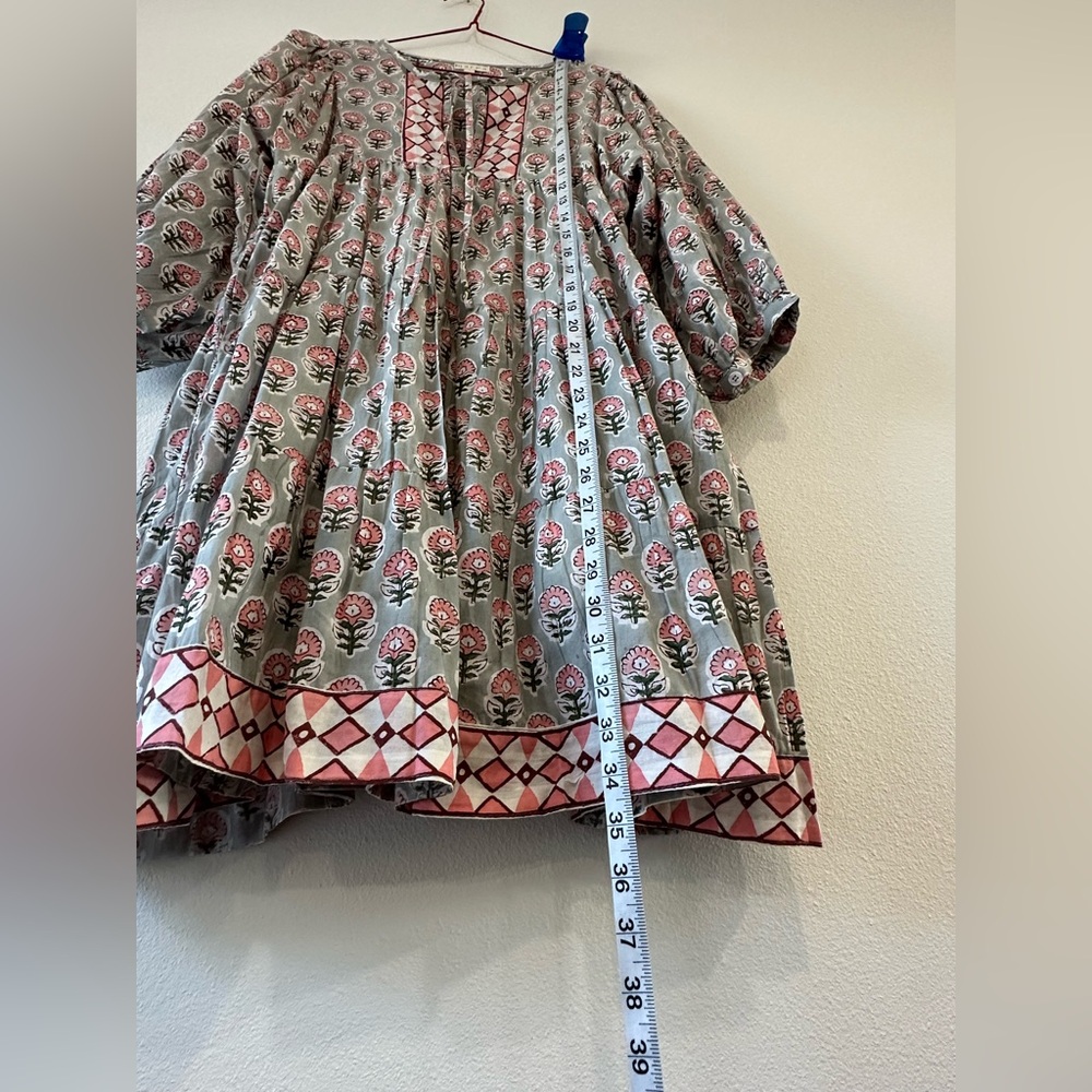 Marea Liz Joy Casita Pink And Gray Babydoll Dress Small - Picture 4 of 8